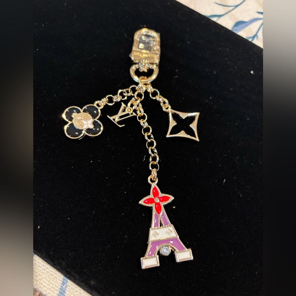 Gold Charm Keychain